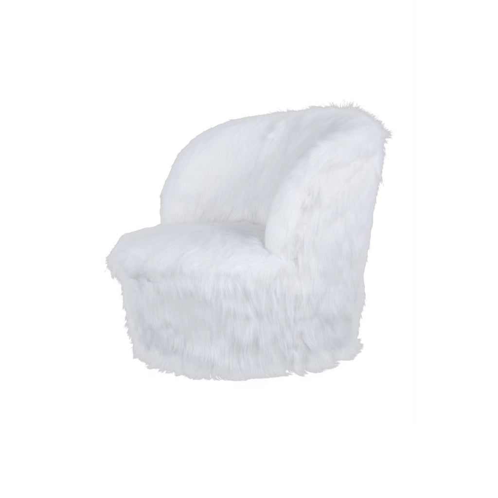 Poltroncina per bambini Nanny in ecopelliccia rosa