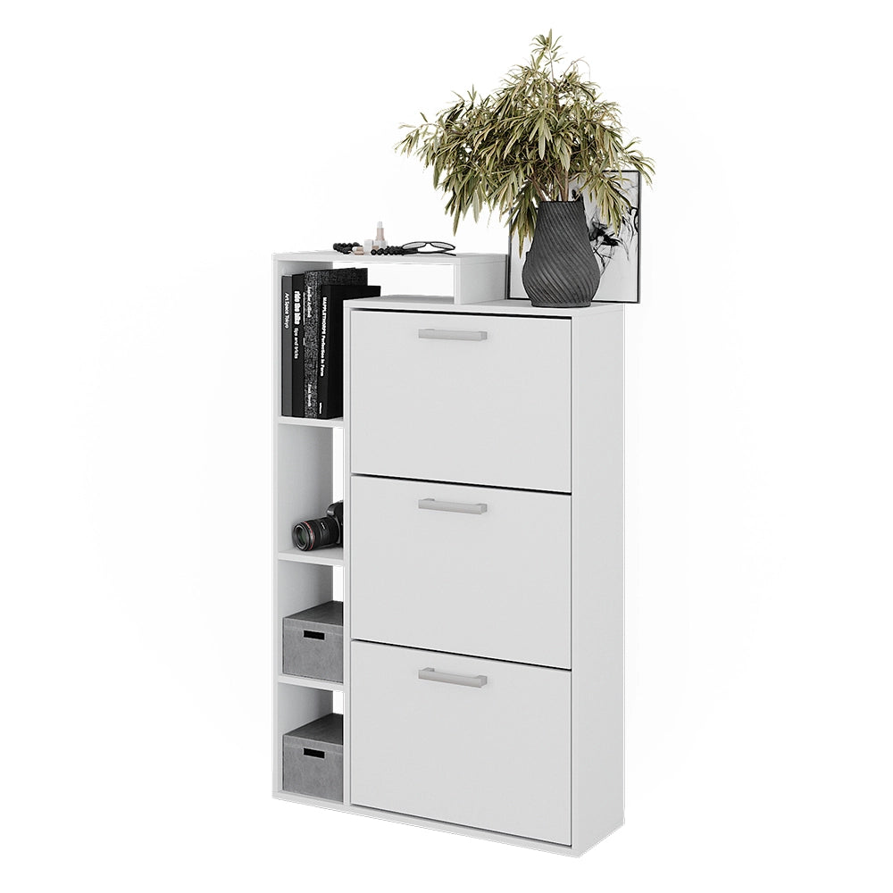 Vicco Scarpiera Bianco 80 x 128.3 cm con 3 scomparti