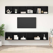 Set mobile TV 4 pcs Rovere Nero 37 x 37 x 107 cm