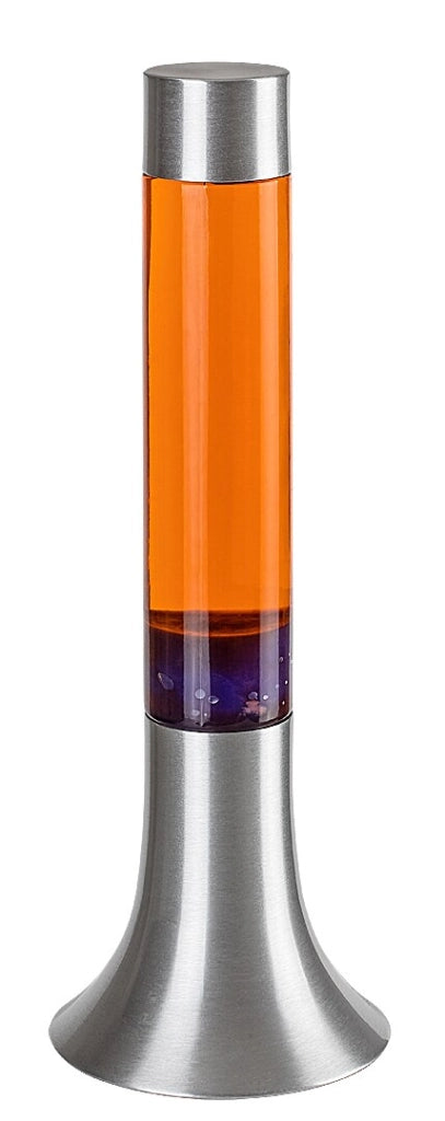Lampada lava Rabalux Poppilol arancio LED 25W argento