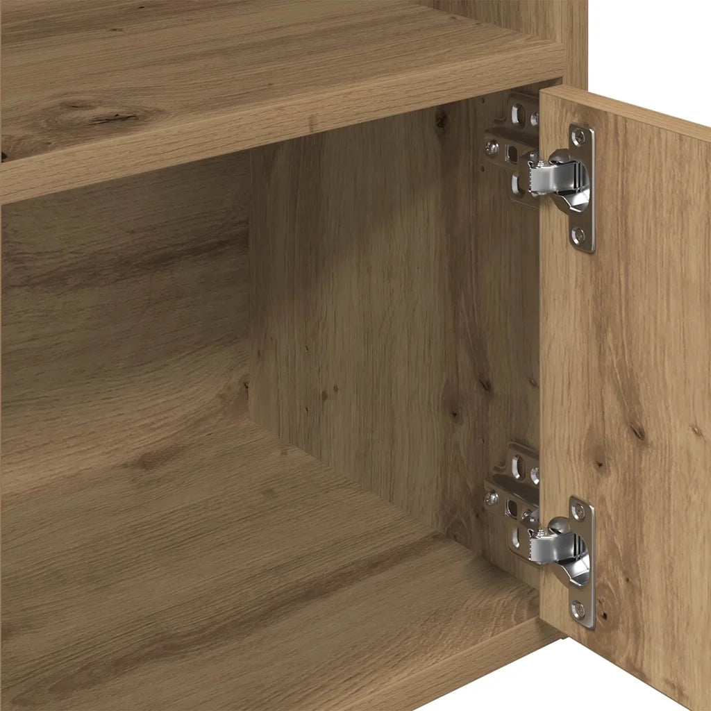 Libreria-Scaffale per Libri-Mobile di Stoccaggio Rovere Artigianale 31x24x127 cm in Legno Multistrato