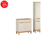 Set mobili bagno 80 cm con piano e Szafką wysoką Bali Cashmere 80 x 1401 x 46 cm