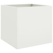 Fioriera | Cassetta per fiori | Vaso Bianca 49x47x46 cm in Acciaio