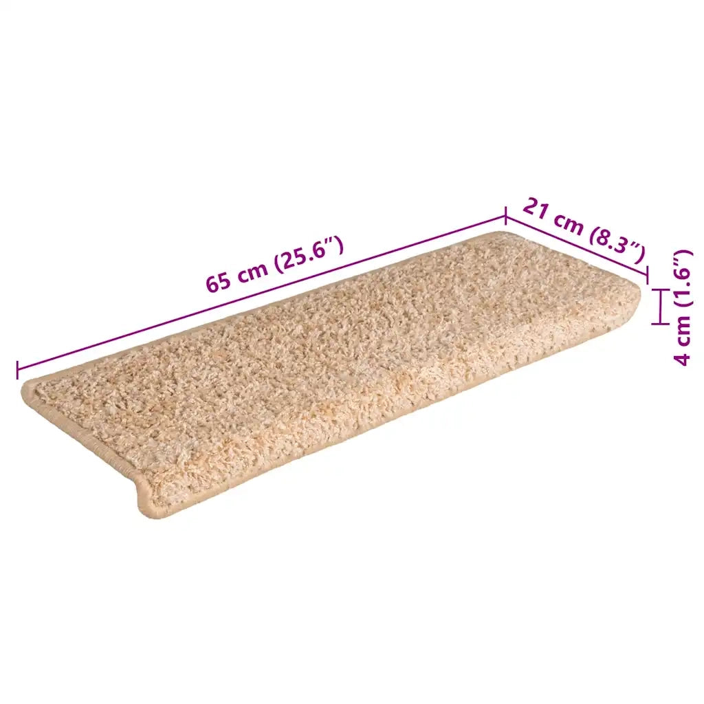 Tappetini per scale 30 pz 65x21x4 cm Oro Bordo rettangolare 3365834
