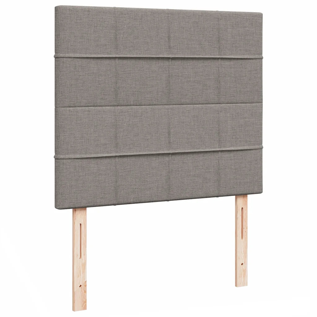 Struttura Letto Pouf con Materasso Tortora 120x190 cm Tessuto 3313993