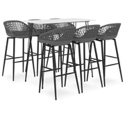 Set da Bar 7 pz Bianco e Grigiocod mxl 72433
