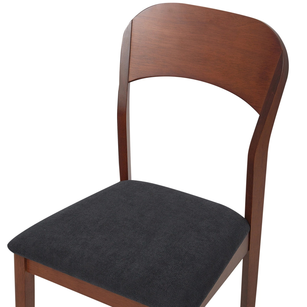 Set di 2 sedie da pranzo imbottite in stile tradizionale in marrone scuro e nero stile tradizionale classico