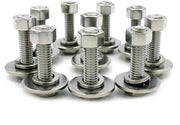 Zeskantschroeven in acciaio inossidabile - 4 pezzi - con dado e vite - DIN 933 - 12 x 70 mm