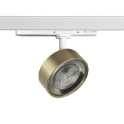 Hole - Proiettore LED a binario trifase 13W 3000K CRI90 IP20 ottica 38° in alluminio pressofuso, finitura bianco/oro - Rossini Group