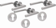 Set di maniglie per toilette in acciaio inossidabile lucidato a specchio, 3 pezzi, modello PZ