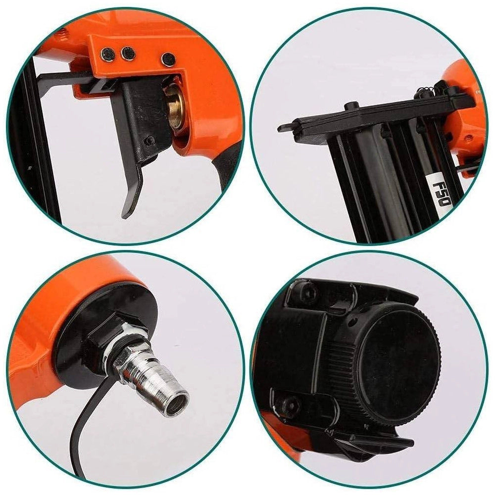 Trade Shop - Chiodatrice Graffettatrice Spillatrice Ad Aria Compressa 10-50mm Pneumatica F50 -
