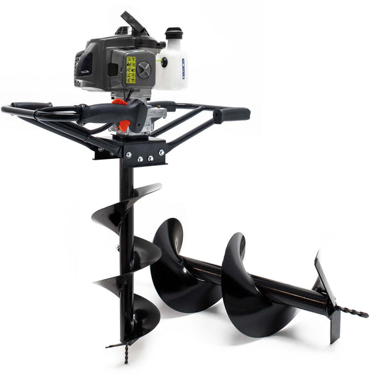 Mototrivella a benzina, motore a 2 tempi di 3 CV e punte elicoidali Ø250mm e 300mm, uso 2 persone