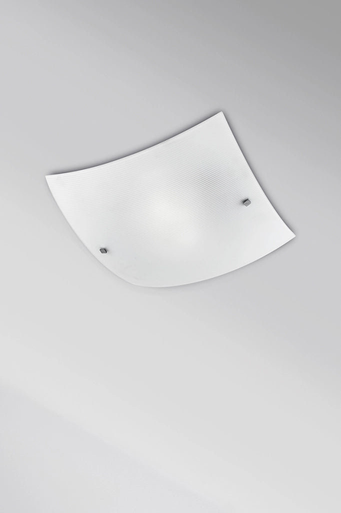 Lampada a Sospensione MELVIN 64cm in Vetro Serigrafato e Metallo Cromato, Attacco E27, IP20, Design Elegante per Interni - Rossini Group