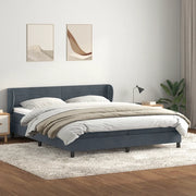 Giroletto a Molle con Materassi Grigio Scuro 180x210 cm Velluto 3317620