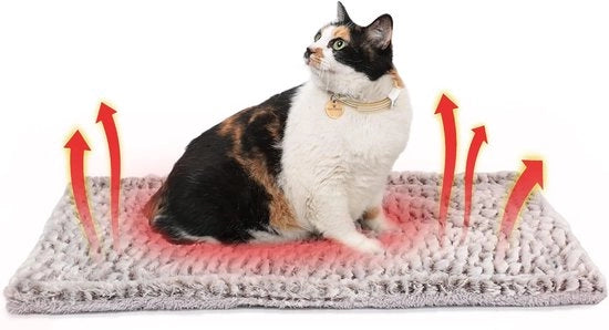 Matrimoniale caldaletto per gatti, matrimoniale caldaletto per animali domestici, 23,5" x 31,5" Matrimoniale caldaletto termicamente riscaldato, caldaletto extra caldo per animali domestici per esterno e interno, gatti grandi, piccoli cani.
