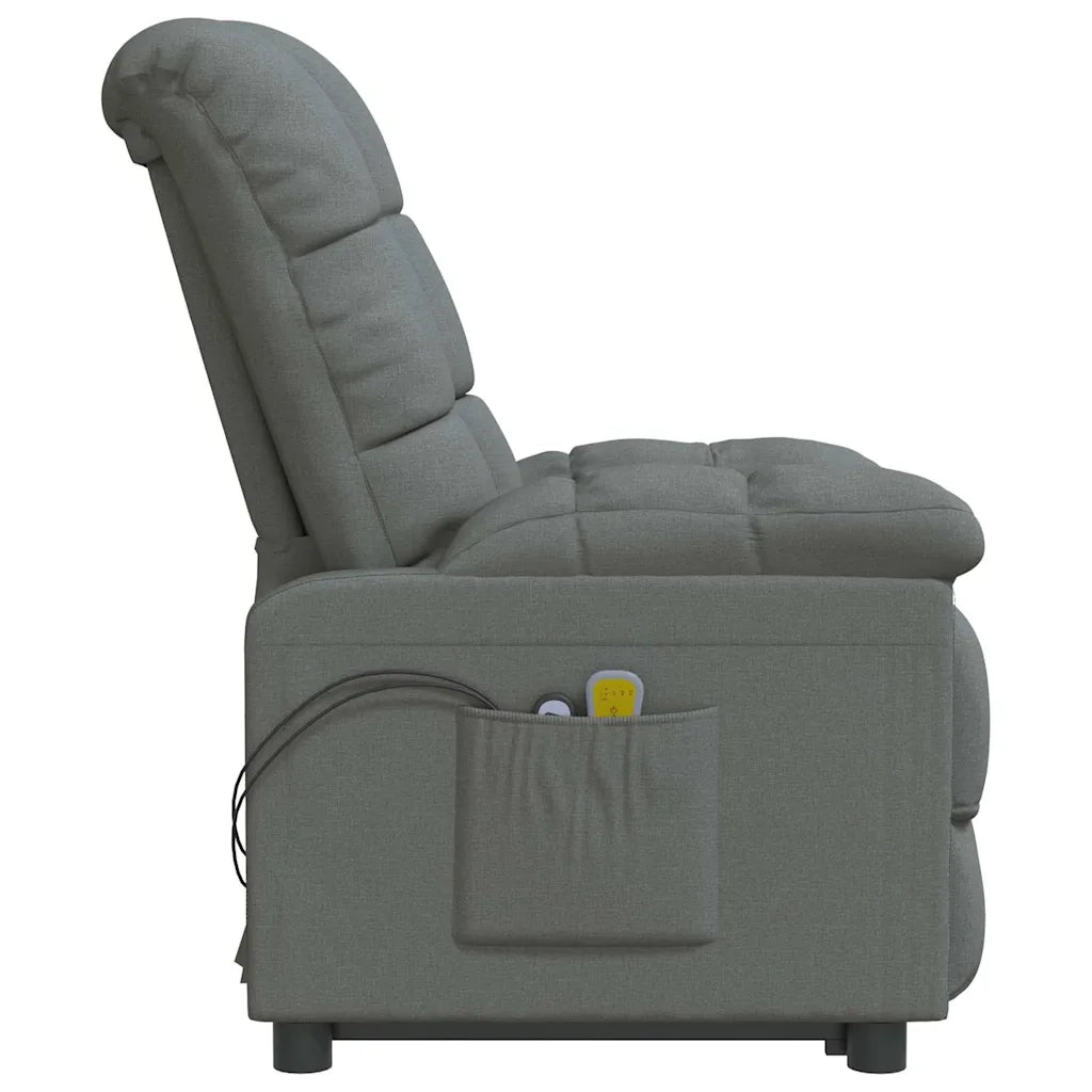 Poltrona Elettrica Massaggiante Grigio Scuro in Tessuto cod mxl 32284
