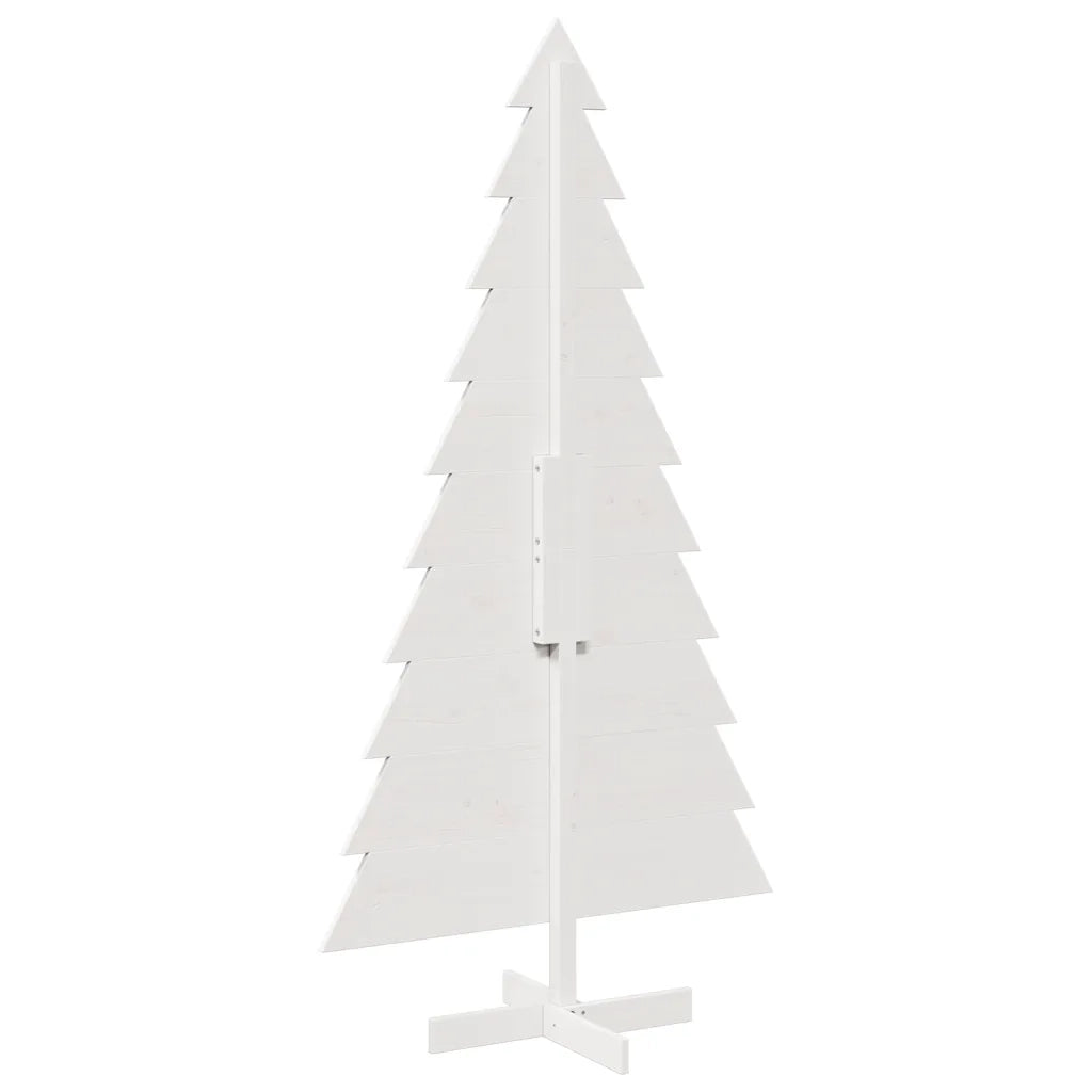 Albero di Natale | Decorazioni natalizie Decorativo Bianco 180cm Legno Massello di Pino