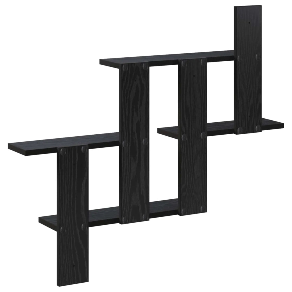 Scaffale da parete Rovere Nero 85 x 13,5 x 73,5 cm 8020338