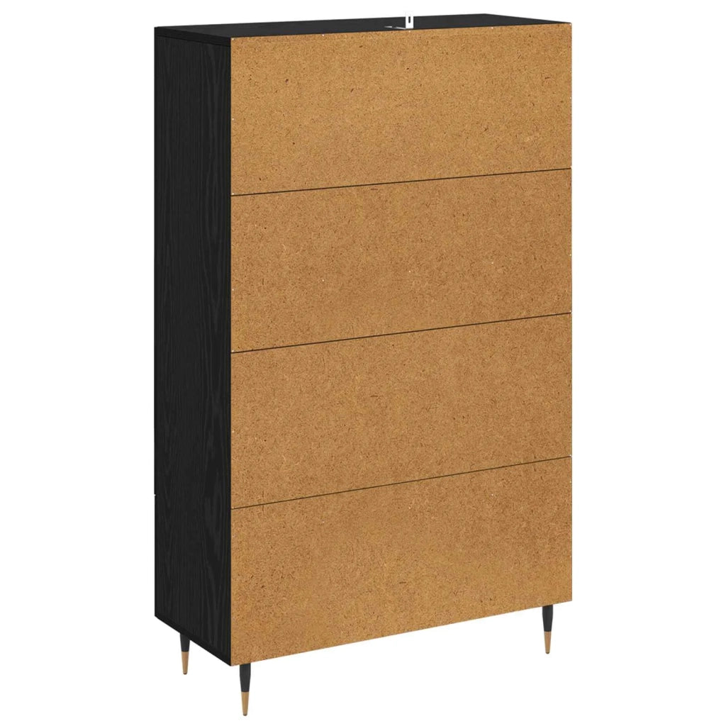 Credenza Rovere Nero 69,5 x 31 x 115 cm Legno multistrato