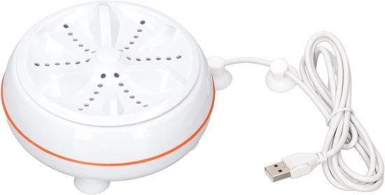 Mini-aspirapolvere portatile con turbina ultrasonica per lavaggio personale - Caricabile via USB - Ideale per viaggi - Bianco