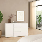 Credenza Zumpano, Buffet da soggiorno, Madia da salotto, Dispensa da cucina, 119x40 h84 cm, Bianco