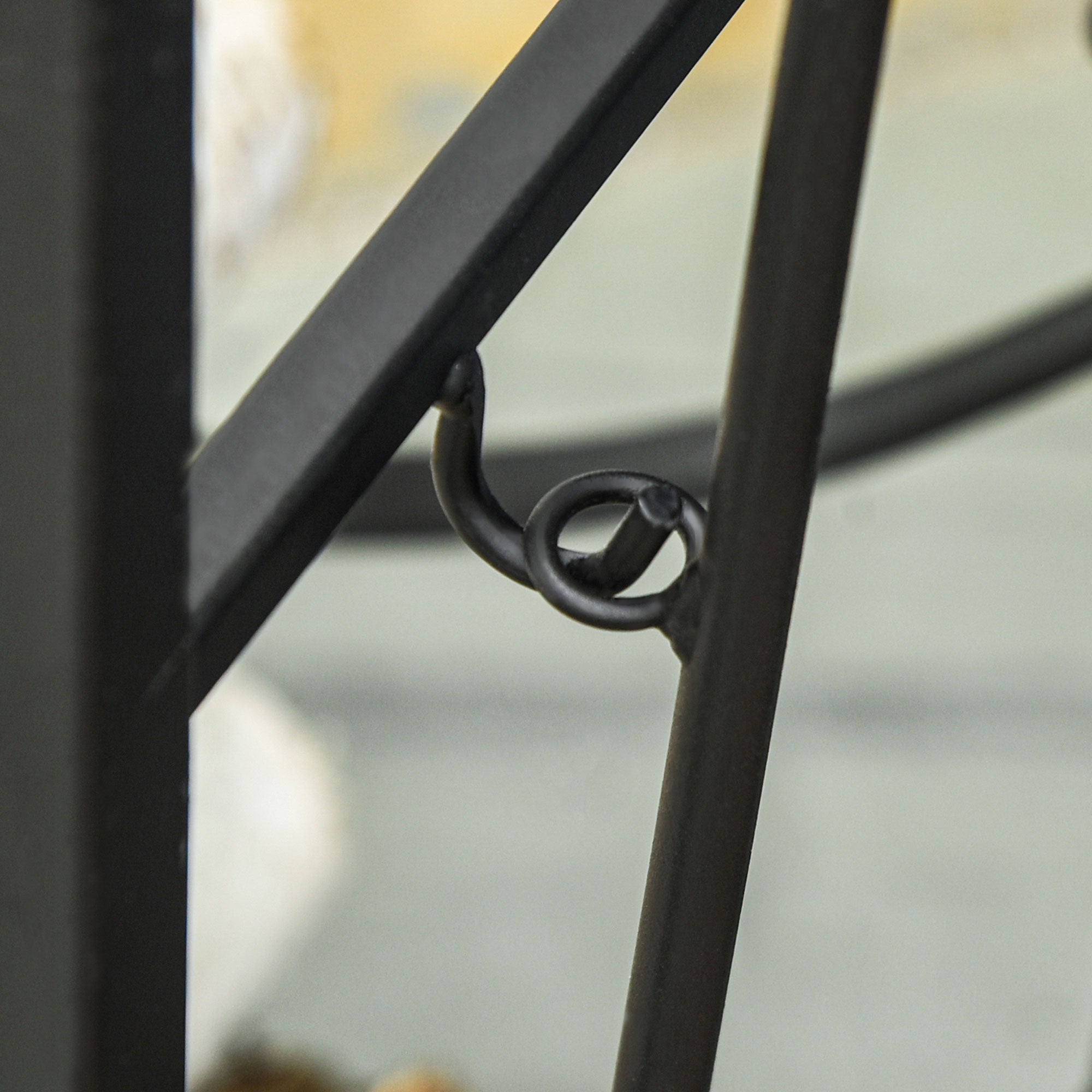 Portalegna per Camino 44,5x29,5x73 cm con Accessori in Metallo Nero