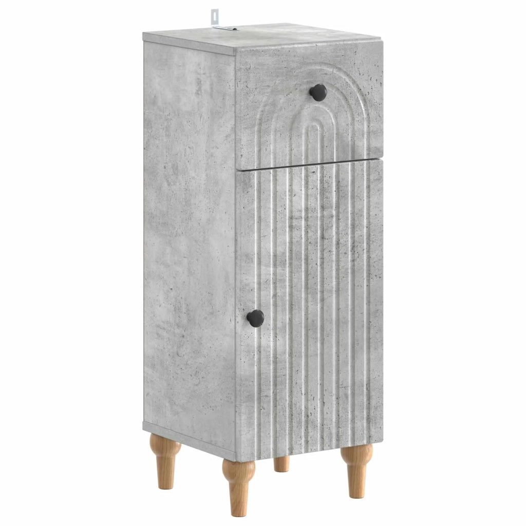 Mobiletto da Bagno ALKMAAR Grigio Cemento 30 x 31 x 80 cm 896168