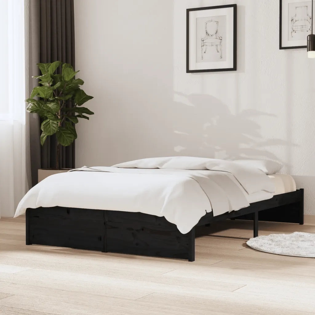 Letto matrimoniale | Letto per adulti | Giroletto in Legno Massello 120x190 cm Small Double