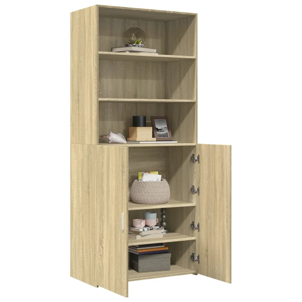 Credenza Rovere Sonoma 80x42,5x185 cm in Legno Multistrato 3281380