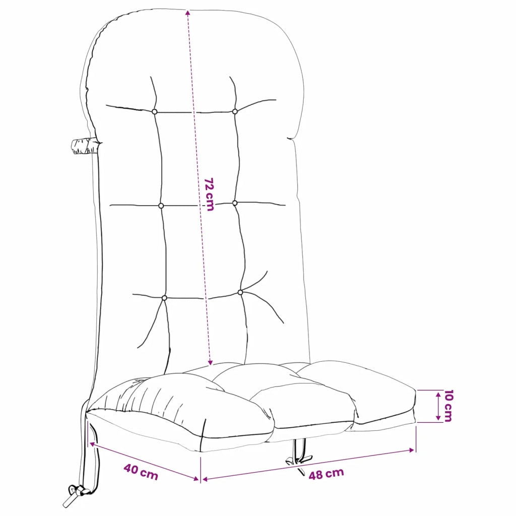 Cuscino per Lounger Sole PUTTEN 100% Poliestere Design a foglia 948232