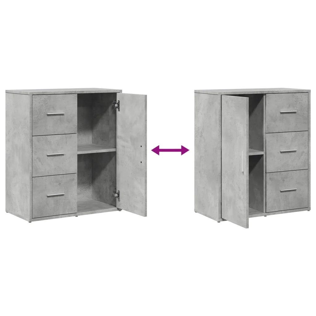 Credenze 2 pz | Madia | Buffet da pranzo | Armadio da pranzo Grigio Sonoma 60x31x70 cm in Legno Multistrato