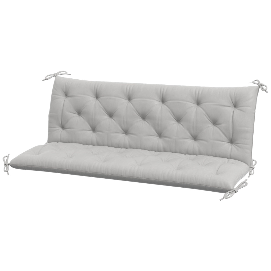 Cuscini per Panchina 150x98x8 cm ¨C zephmum ¨C Grigio Chiaro