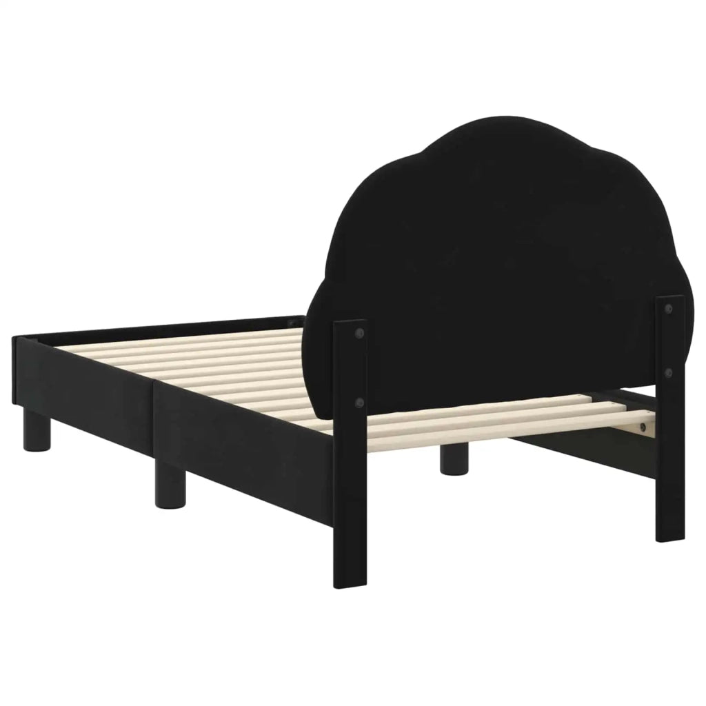 Struttura letto per bambini con testata Nero 70 x 140 cm