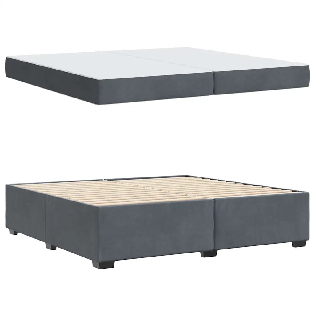 vidaXL Struttura del letto Grigio scuro 200 x 200 cm Velluto