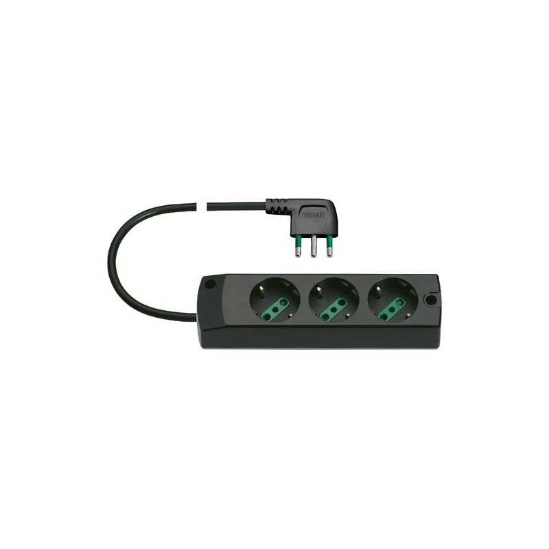 00413.Cc Presa Multipla 3P30+S17 90° Nero