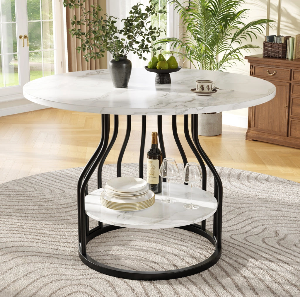 Set tavolo rotondo 80 cm con 4 sedie in velluto grigio e metallo