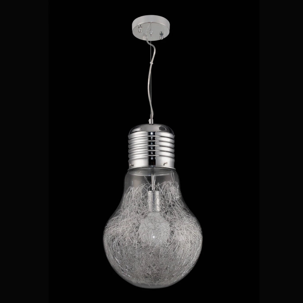 LÚZETE - COLGANTE BULB ACERO