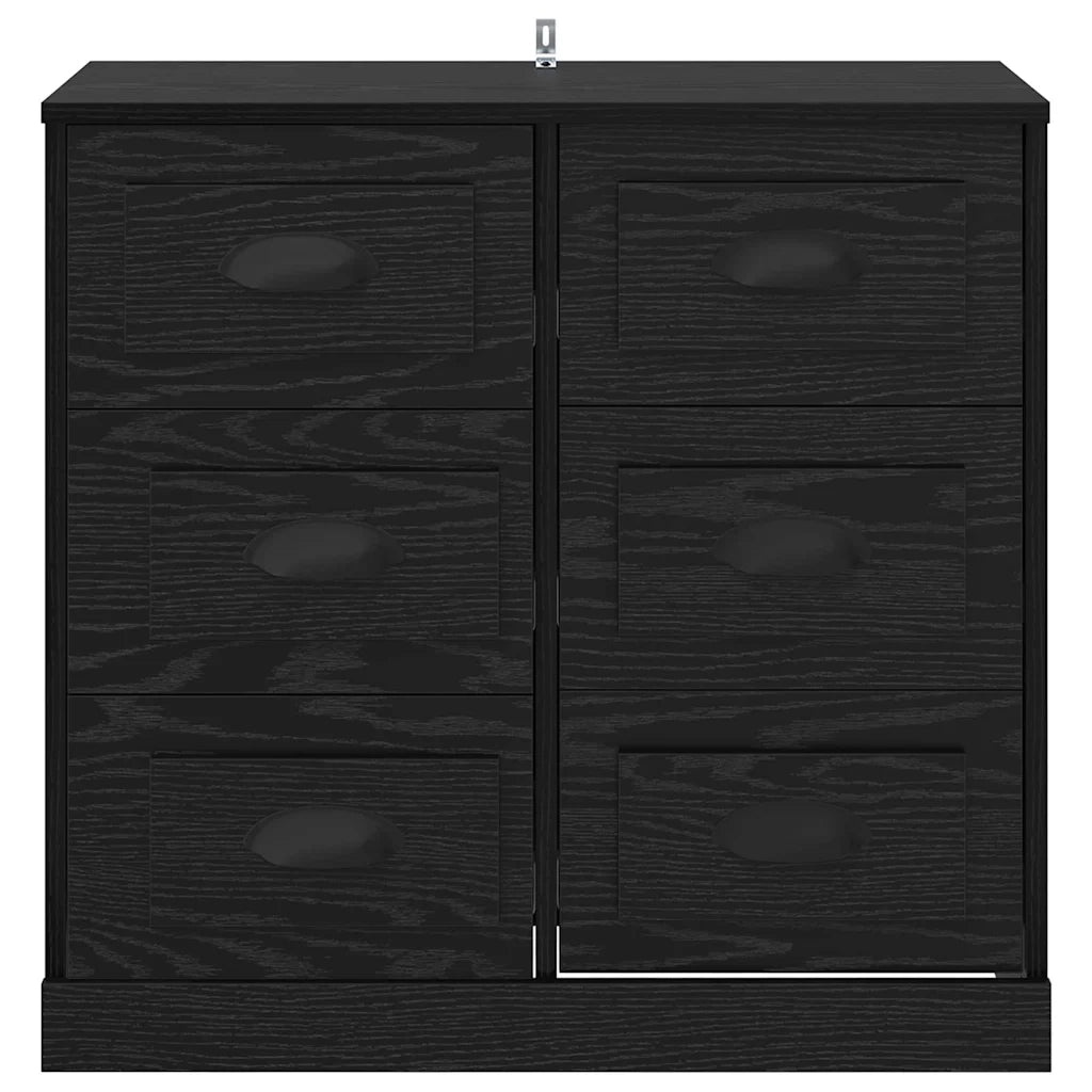 Credenza Rovere Nero 70 x 35,5 x 67,5 cm Legno multistrato