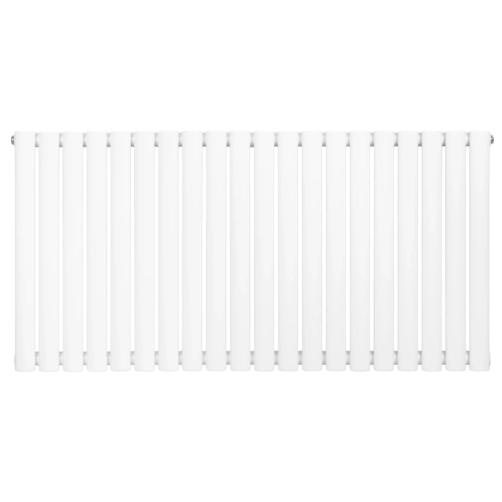 Radiatore Orizzontale Design Ovale Colonna Singola Bianco 600x1200 mm