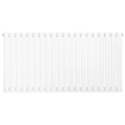 Radiatore Orizzontale Design Ovale Colonna Singola Bianco 600x1200 mm