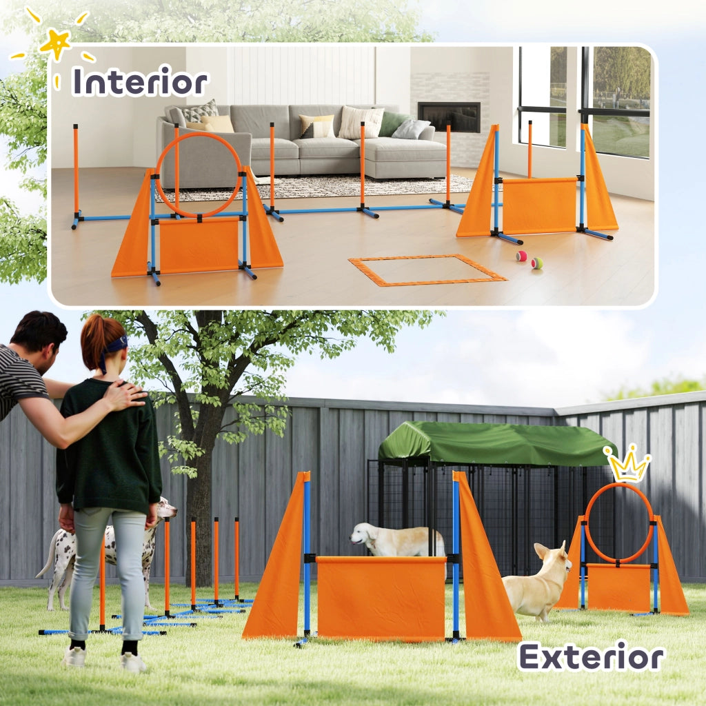 Kit Agility per Cani 6 Pezzi ¨C zephmum ¨C con Salti, Slalom, Pausa e Palline
