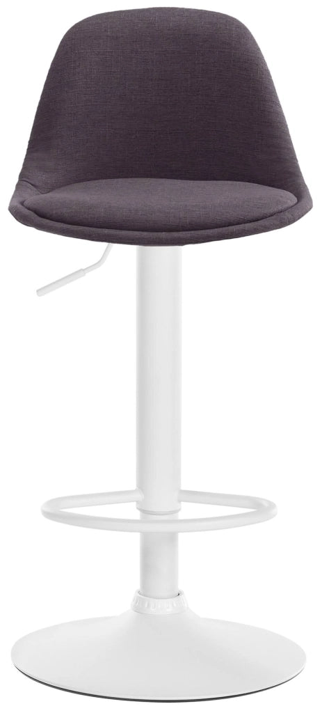 Sgabello di design KIEL in tessuto bianco,grigio scuro