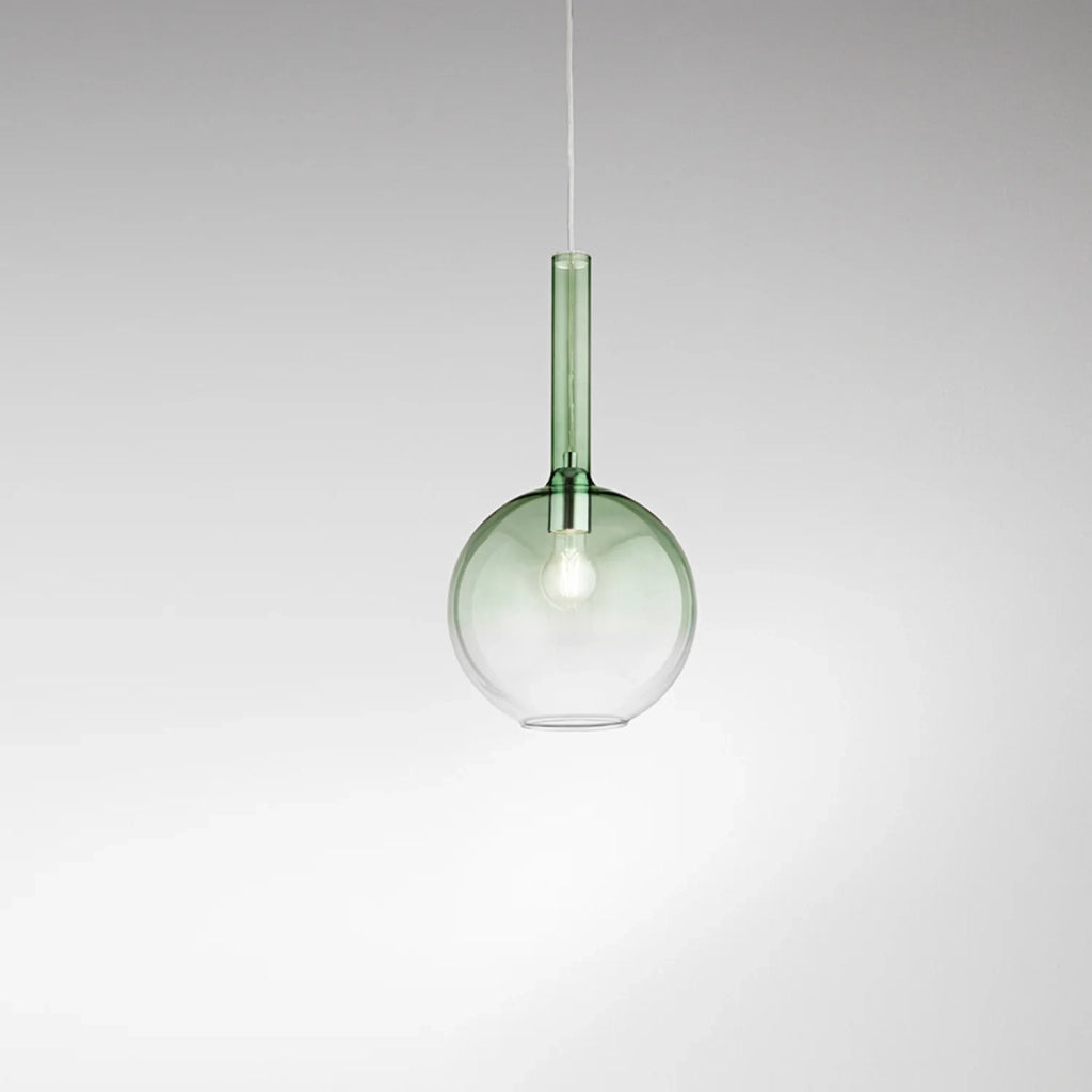 Sospensione Contemporanea Lollipop Vetro Verde 1 Luce E27 Ip20 D25