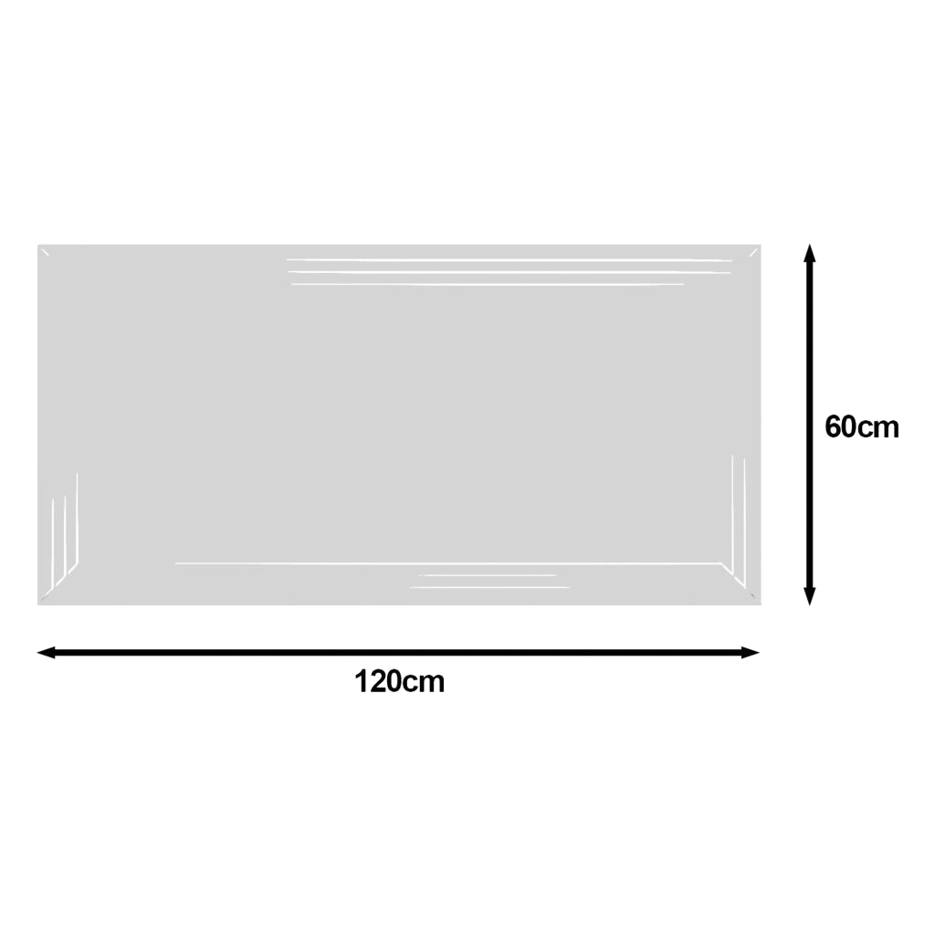 Roure, Specchio Forma Rettangolare, 60x120h cm Bianco