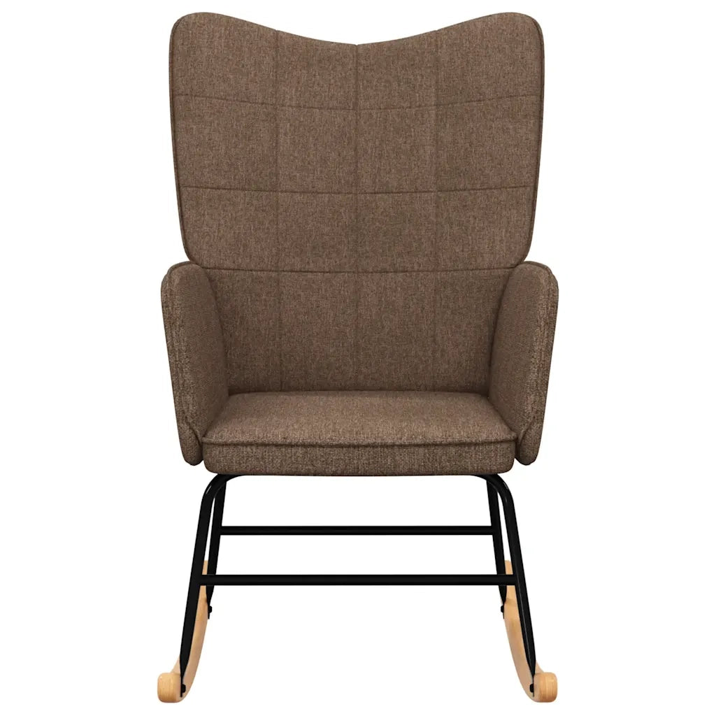 Sedia a Dondolo Marrone in Tessuto 328010