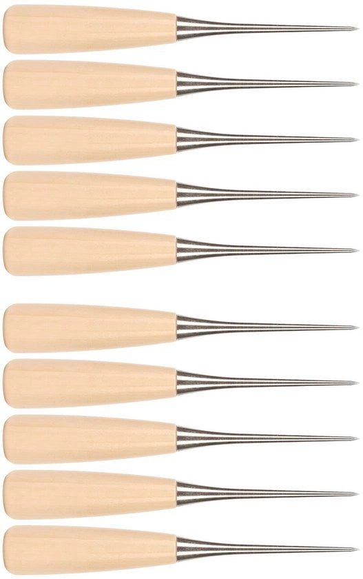 Cassetti in Acciaio Inox con Maniglia in Legno - 10 Unità - Scatola di Ripostiglio - Multifunzionale - Per DIY e Marcatura - Ago