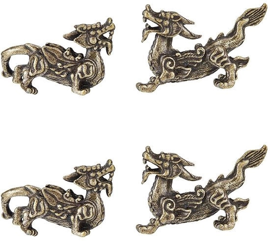 Due Pezzi di Figurine Feng Shui di Rame PiXiu