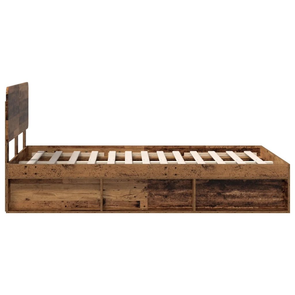 Struttura del letto Legno vecchio 135 x 190 cm Pino massello 3412094