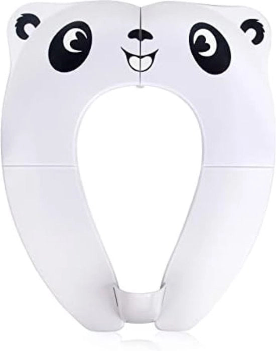 Bracciale per bambino per uso igienico con pattini antiscivolo e tasca portatile - Panda Bianco