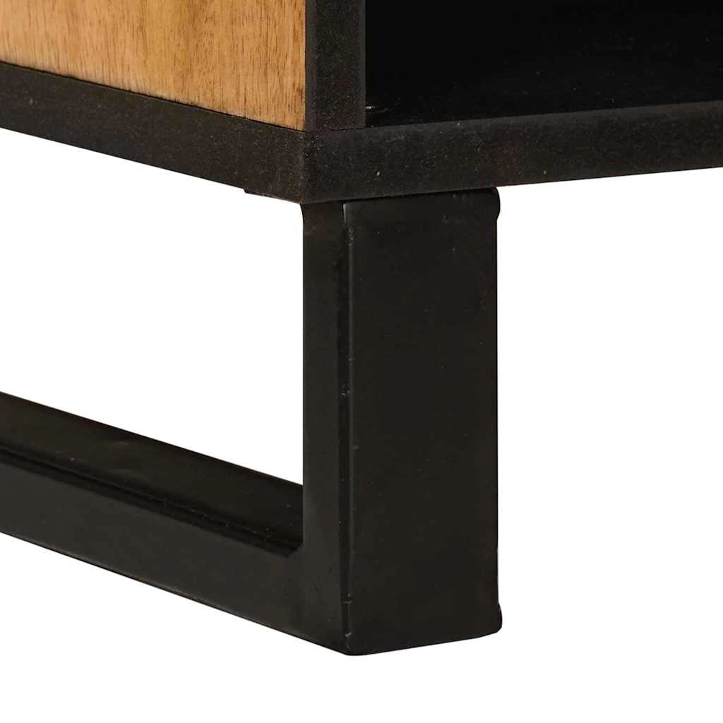 Mobile porta TV rettangolare moderno in stile minimalista 100 x 33 x 46 cm in legno di mango marrone 02_0057792